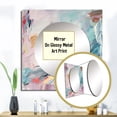 thumbnail image 3 of Designart "Vernal Wonders In Gentle Vintage Pastels" Abstract Painting Square Mirror Wall Decor Modern - Large Pink Square Bathroom Mirror - Square Printed Wall Mirror Art, 3 of 5