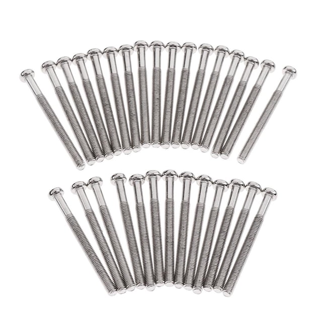 Paquete de 30 piezas de tornillos de guitarra Hugo Tornillos de guitarra eléctrica 3x36 mm