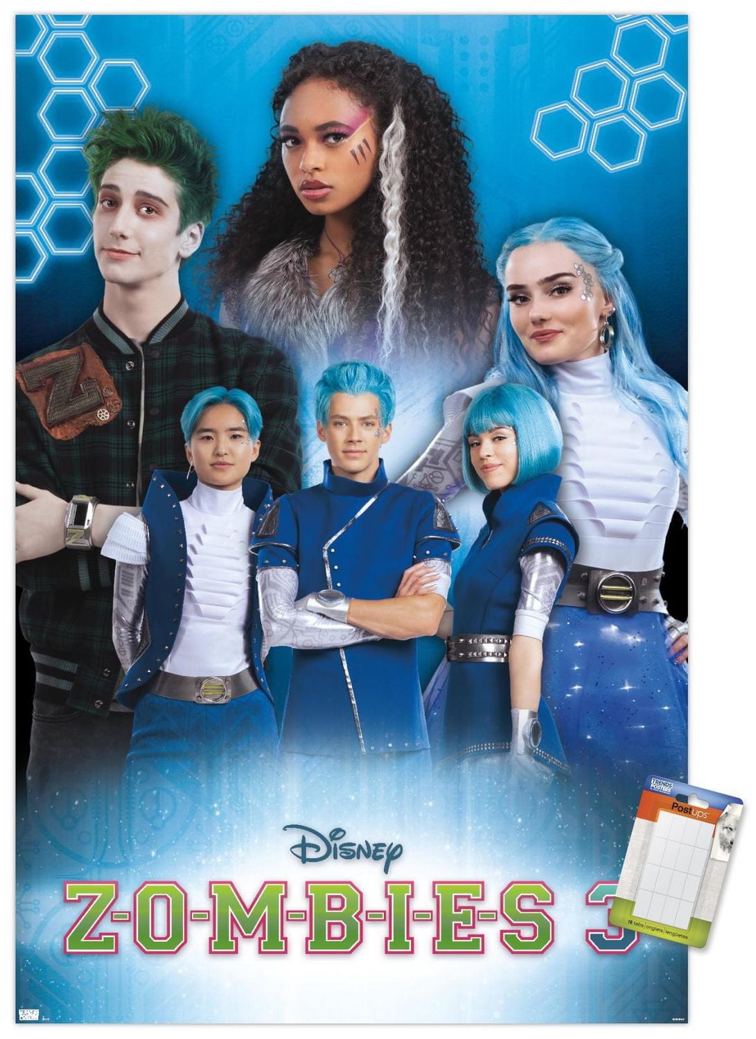 Disney Zombies 3 - Group Wall Poster with Pushpins, 22.375" x 34"