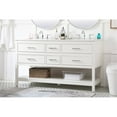 thumbnail image 2 of Elegant Decor Sinclaire 60" Aluminum Alloy & MDF Double Bathroom Vanity in White, 2 of 8