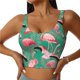 thumbnail image 1 of Balery Tropical Flamingo Sujetadores deportivos con espalda cruzada para mujer, acolchados, sin costuras, de alto impacto, ideales para yoga, gimnasio, entrenamiento y fitness.-Medium, 1 of 8