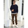 thumbnail image 6 of Mens Corduroy Joggers Pants Casual Cargo Pants Drawstring Elastic Waist Baggy Tapered Sweatpants with Pockets, 6 of 11