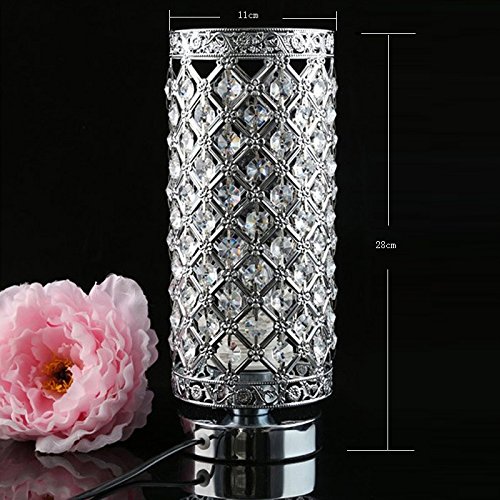 crystal silver table lamp