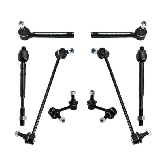 PartsW - 8 Pc Front & Rear Suspension Kit Inner & Outer Tie Rod Ends, Sway Bar End Links Fits Nissan Murano 2003-2004//