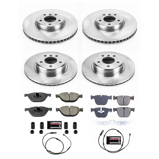 PowerStop Front and Rear Stock Replacement Brake Pad and Rotor Kit Fits: BMW Select Models KOE8849