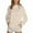 Beige, variant on Wiicoznt Hoodies for Women Solid Color Fall Pullover Long Sleeve Drawstring Hoodies with Pockets Loose Lightweight Oversized Comfy Sweatshirts