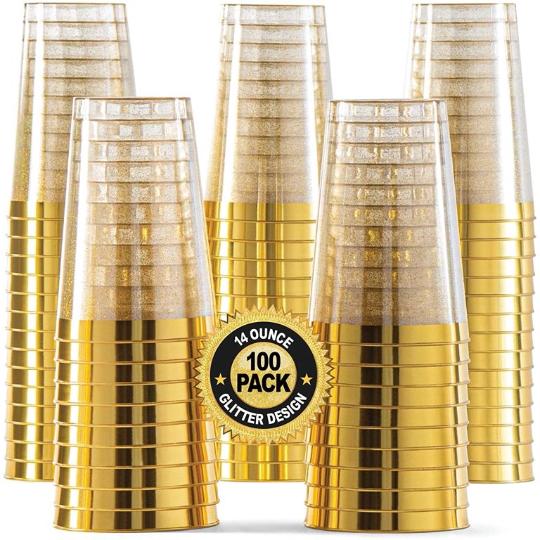 72 Pieces Congrats Grad Gold Plastic Cups, 9 oz Clear Graduation Party  Plastic Cups with Gold Foil R…See more 72 Pieces Congrats Grad Gold Plastic