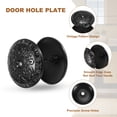 thumbnail image 3 of Uxcell Door Hole Cover Plate Zinc Alloy Vintage Round Deadbolt Knob Hole Repair Cover for Hole Filling Decoration Black, 3 of 7