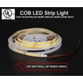 thumbnail image 3 of WANGQ COB LED Strip 16.4ft, Warm White Rope Lights 528LEDs/M, DC24V 5500Lm Flexiable and Cuttable Tape Lingting, 3 of 7