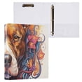 thumbnail image 3 of Dog Head Macine 3 Ring Binders 1.5 inch Hardcover File Folders with Interior Pockets A4 Size Organizer for School Office Hospital, 3 of 8