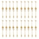 thumbnail image 1 of 20 Cuchara + 20 Tenedores Hoja de Acero Inoxidable Cuchara para Pastel de Café Tenedor Cucharas Dorado, 1 of 5
