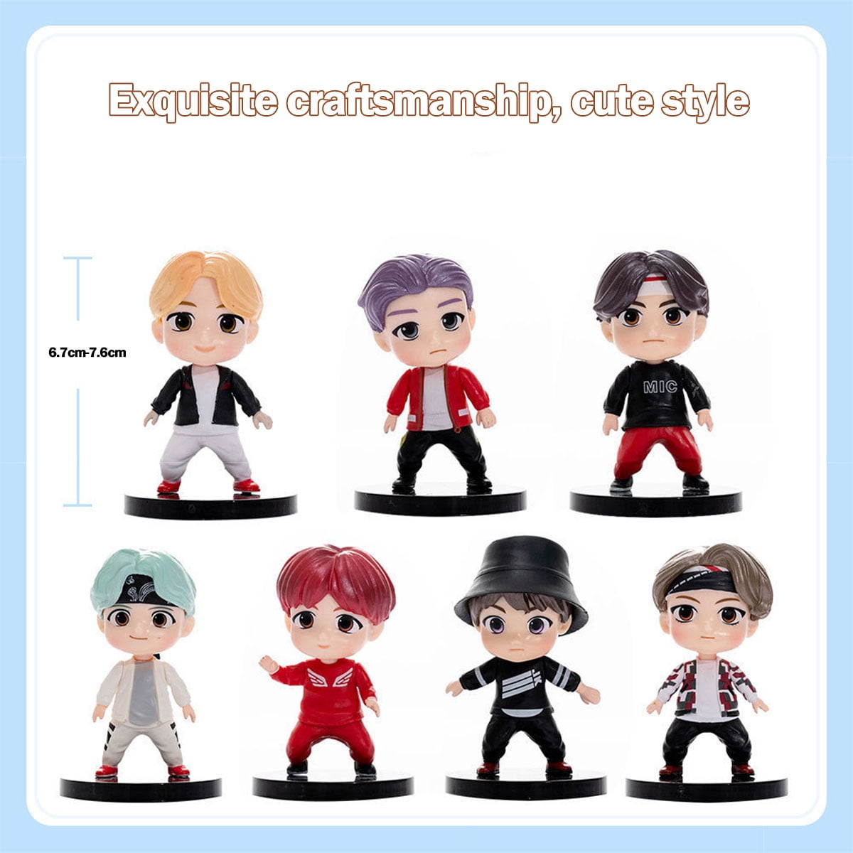 HOTBEST K-pop Bangtan Boys Doll TinyTAN Idol BTS Character BT21 Rotocast  People Furnishings for Collectible Toys - Walmart.com