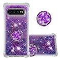 thumbnail image 1 of Funda para Samsung Galaxy S10 Plus con Brillo Líquido Flotante, Purpurina, Parachoques y Anillo Giratorio Soporte, 1 of 5
