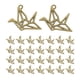 thumbnail image 1 of 30 colgantes de grulla de origami pequeños de aleación de zinc de 23 x 29 mm, grullas de papel 3D Bronce, 1 of 6