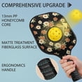 thumbnail image 2 of Pickleball Paddles Set,Pioneer Flower Floral Print Pattern Fiberglass Surface Pickleball Racket Set with 2 Indoor Outdoor Pickleball Balls and Pickleball Bag,Pickle-ball Equipment, 2 of 6