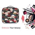 thumbnail image 6 of FORMRS Travel Makeup Bag Large Capacity Train Case Cosmetic Organizer with Adjustable Dividers, White Lucky Cat, 6 of 8