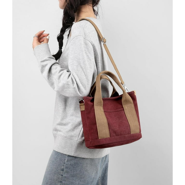 Small Tote Bag with Zipper Tote Bag for Women Canvas Small Tote Bag with Zipper Tote Bag for Women Canvas