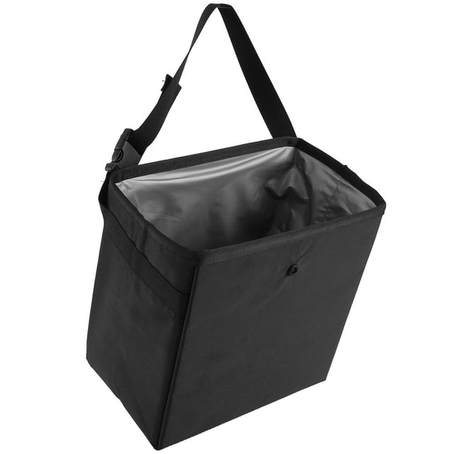 Car Trash Can Hanging Car Bin Foldable Car Trash Bag Waterproof Garbage Bin Storage Box For Car Suv Truck Minivan Auto Black