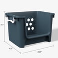thumbnail image 7 of Mainstays Kids Large Blue Stackable Plastic Open-Front Toy Storage Basket with Handles, 7 of 7