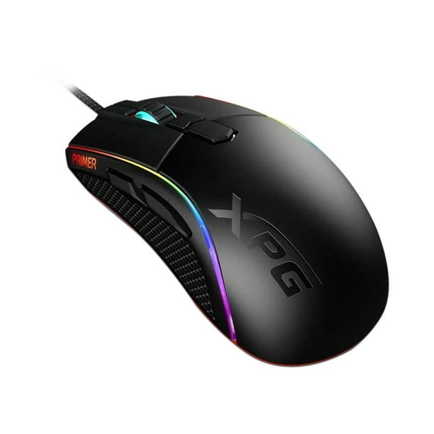 Mouse Gamer XPG PRIMER, hasta 12,000 dpi, 7 botones, RGB. Color Negro. XPG PRIMER-BKCWW
