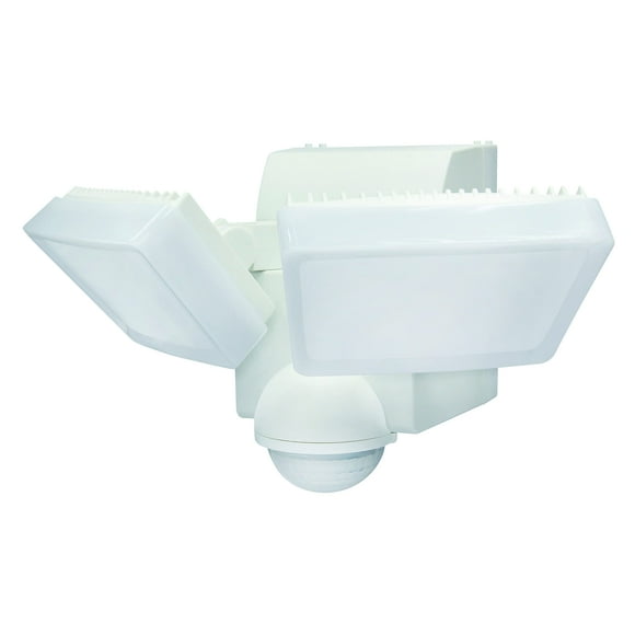 IQ America LB1880WH Motion Security Flood Light, Battery Operated Motion Sensor, 800 Lumen LED, Wall or Eave Soffitt Universal Mount Indoor Outdoor Closet Shed Attic Workshop Garage Grill Light WH