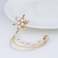 thumbnail image 2 of MasteelfCA Pearl Ice Flowers Design Brooch Tassel Breastpin Cloth Accessory Chic Clothes Decor for Lady Girls, 2 of 8