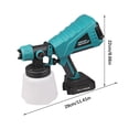 thumbnail image 3 of ziyahi Pulvérisateur de Peinture Sans Fil 18V Brosse à Air Électrique Réparation de Voiture Réglable 1000ml Grande Capacité Machine de Pulvérisation Rechargeable, 3 of 7