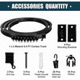 thumbnail image 2 of Ceiling Curved Curtain Track Folding Bracket For Curtain Rod Bunk Bed Bay Window Flexible Straight Room Divider (black, 2 M/ 6.6 Ft ) Kb, 2 of 5