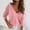Pink, variant on Zpanxa Women's V- Neck Solid Color Hollow Out Recreational Thin Pullover Long Sleeve Sweater Tops Light Blue L