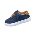 thumbnail image 5 of Girl's Hook-and-Loop Casual Sneakers Low Top Flat Walking School Board Shoes for Playground Outdoor, 5 of 6