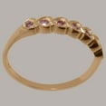 thumbnail image 4 of LBG British Made 18k Rose Gold Genuine Natural Pink Tourmaline Womens Eternity Ring - 33 size options - Size 5.5, 4 of 9