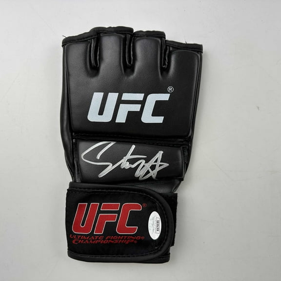 Autographed/Signed Israel Izzy Adesanya Black UFC MMA Glove Ultimate Fighting JSA COA
