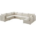 thumbnail image 2 of Meridian Furniture Jacob Cream Velvet Modular Sectional, 2 of 7