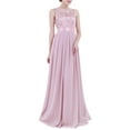 thumbnail image 2 of DPOIS Women's Floral Lace Appliques Wedding Bridesmaid Dress Evening Party Gown Dusty Rose 12, 2 of 7