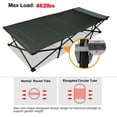 thumbnail image 4 of REDCAMP 39.4" W Extra Large Camping Cot for Adults 500lbs, Oversized Tall Sleeping Cots Heavy Duty, XXL Cots Portable for Outdoor Indoor Office, Dark Grey, 4 of 9