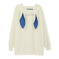 thumbnail image 5 of Fesfesfes Women Hooded Long Sleeve Ladies Letter Hooded Ladies Sweatshirt Tops Blouse Clearance Under $10, 5 of 7