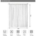 thumbnail image 2 of Boho Bohemian Chevron Geometric Neutral Shower Curtain for Bathroom White Grey Herringbone 72Wx72H Inch Striped Classy Contemporary Decor Fabric Set Polyester Waterproof, 2 of 6