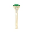 thumbnail image 3 of Angara Natural 0.66 Ct. Emerald with Diamond Vintage Inspired Ring in 14K Yellow Gold for Women (Ring Size: 3), 3 of 11