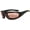 Black / Amber, variant on Motorcycle Sunglasses - Silver Frame / Red Mirror Lens