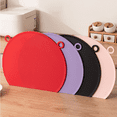 thumbnail image 6 of Food Grade TPU Double Sided Cutting Board, Scratch Resistant Non Slip Chopping Mat, Hanging Drip Dishwasher Safe Kitchen Prep Board for Meat, Vegetables, Fruits, 4 Soft Pastel Color Selections, 6 of 6