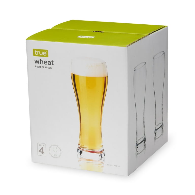 HIJIAD,Beer Tasting Glass Set - Includes 4 glass cups for IPA, beer, wheat  beer, and dark beer, suitable for home and bar use.