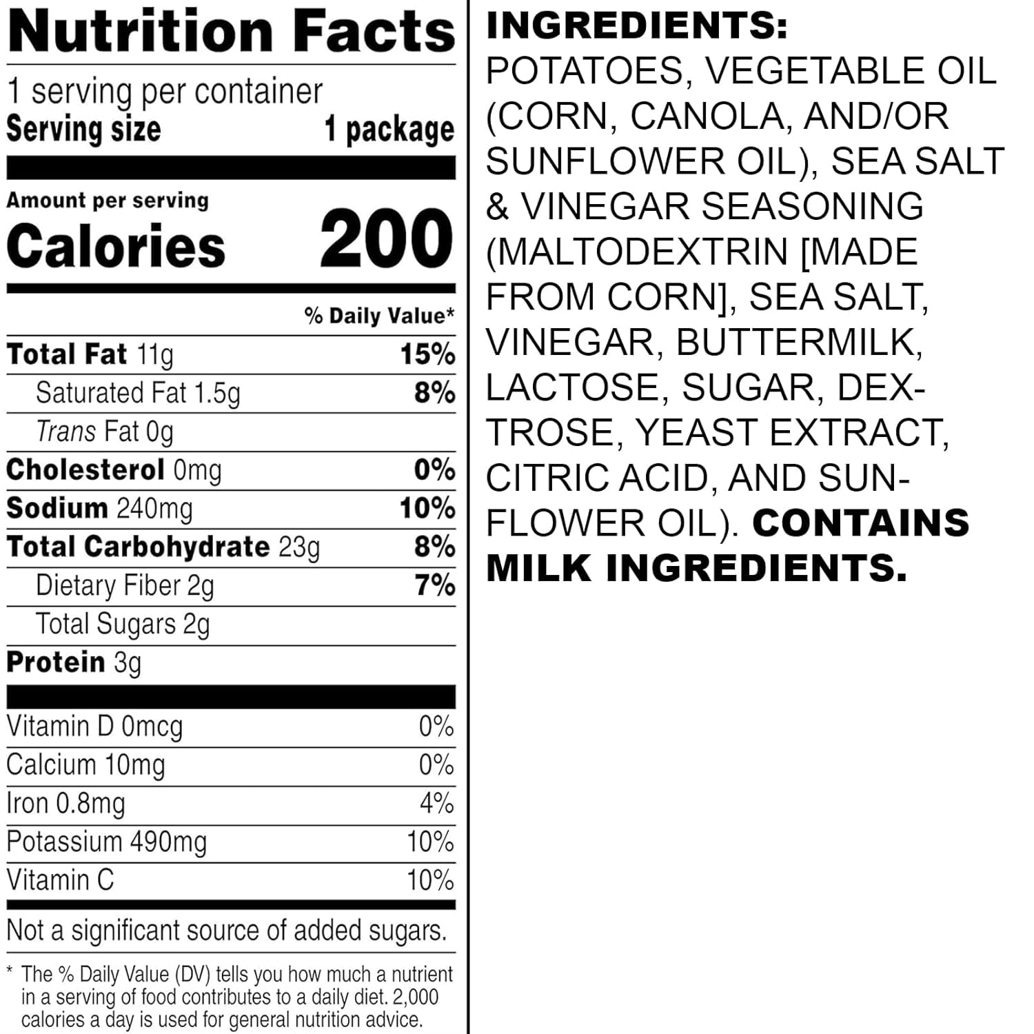 Miss Vickie's Sea Salt & Vinegar Kettle Cooked Potato Chips, 1.375 oz Bags, Pack of 12, Bundled by Shoppyway