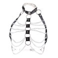 thumbnail image 3 of Cinturón de arnés del cuerpo de las mujeres de Jaula Arnés de Cuerpo Collar Gargantilla Correa de Pecho Cuero Artificial Ajustable Steampunk para Mujer Señora Magideal Cinturón de arnés del cuerpo de las mujeres, 3 of 7