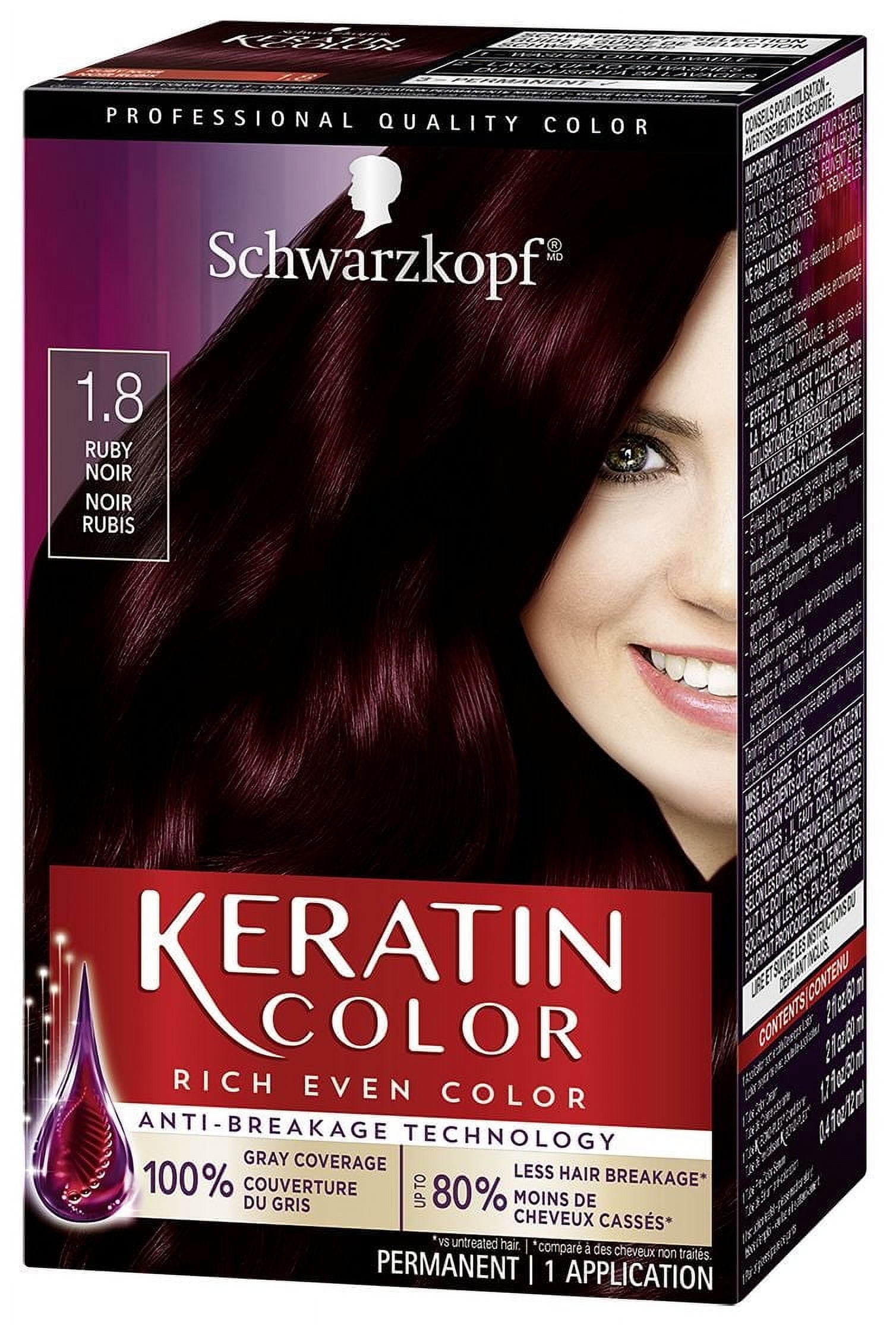 Keratin Color de Schwarzkopf Crème Colorante Permanente 1 sachet/60 ml