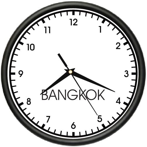 BANGKOK TIME Wall Clock world time zone clock office business Walmart