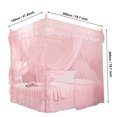thumbnail image 2 of Fdit Luxury Princess 3 Side Openings Post Bed Curtain Canopy Netting Mosquito Net Bedding,Bedroom Mosquito Netting,Mosquito Net, 2 of 8