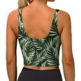thumbnail image 4 of Uemuo Tropical Palm Leaves1 Pattern Women's Sports Bra - High Impact Support, Breathable, and Comfortable Athletic Bra for Running, Yoga, and Workouts, 4 of 9