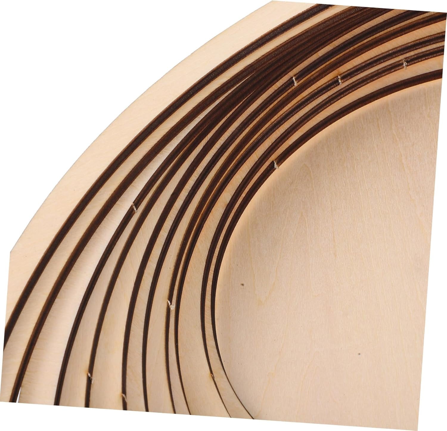 1 Set Wooden Concentric Geometric Figure Rail Set Forming Tools Round Pottery Tools for Ceramic Cutting Printing