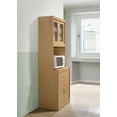 thumbnail image 2 of Hodedah Kitchen Cabinet with 1-Drawer, plus Space for Microwave in Beech, 2 of 6