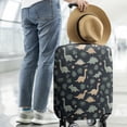 thumbnail image 2 of Dark Green Leafy Dinosaurs Pattern Luggage Cover Fashion Suitcase Cover Baggage Covers Fit 25-28 Inch Luggage (Go Travel), 2 of 5